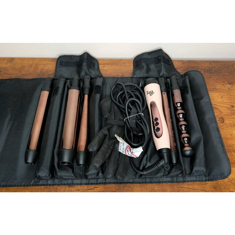 L’ange Le CinQ 5 Piece Curling Wand Travel Set Interchangeable Titanium Barrels